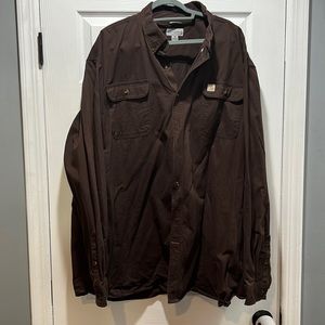 Carhartt 3xL Brown Long Sleeve Button Down